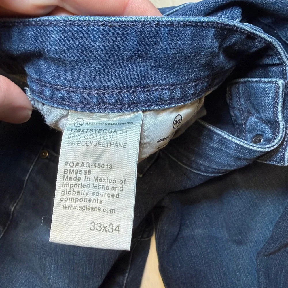 AG‎ Adriano Goldschmied The Everett Slim Straight Jeans Dark Wash 33